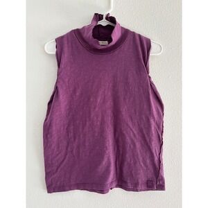 We The Free Tank Top Womens Sm‎ Mock Neck Sleeveless Ribbed Purple Boho Indie
